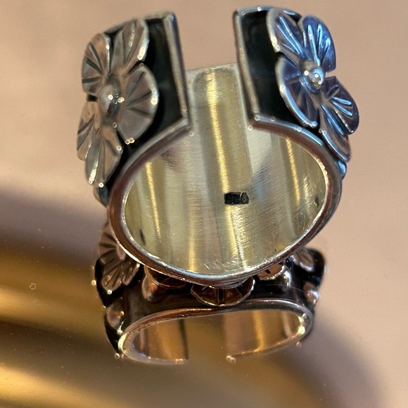 925 Silver floral adjustable ring - Picture 4 of 5